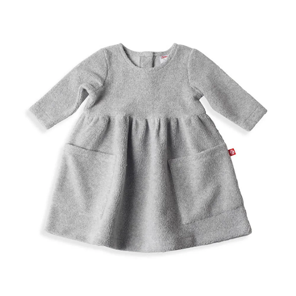 Cozie Fleece Dress - Heather Gray