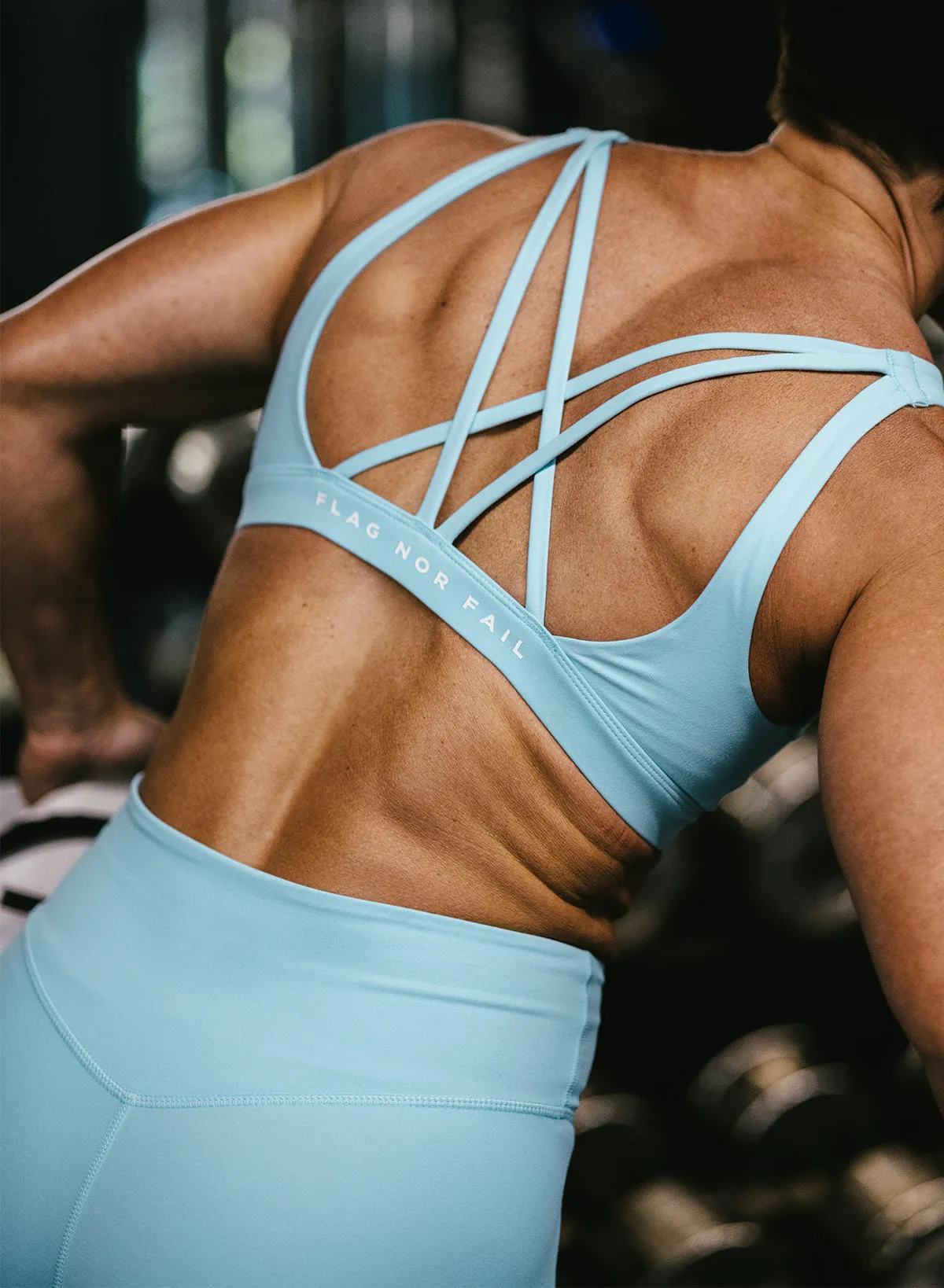 CRISSCROSS ESSENTIAL BRA - SKY