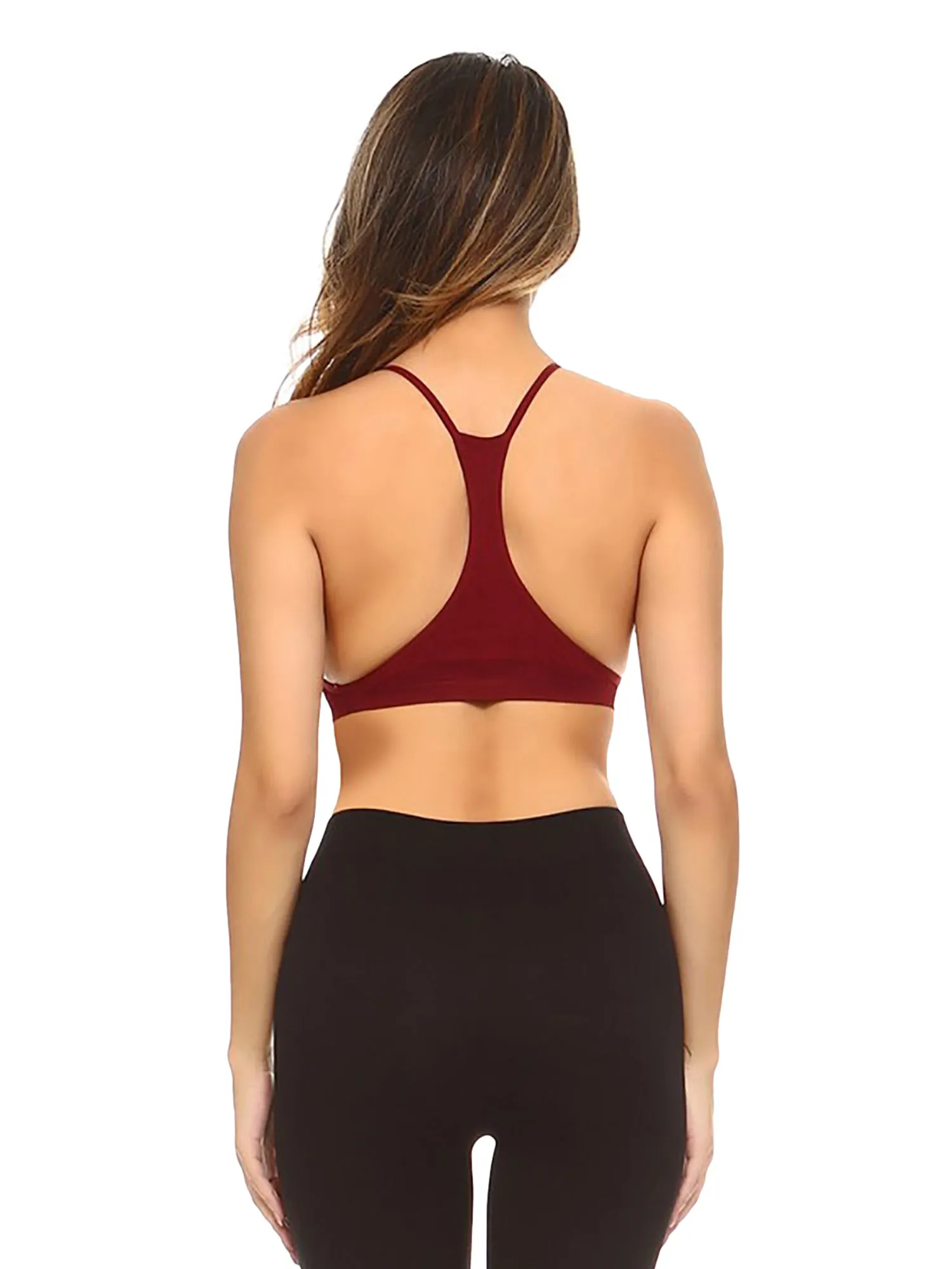Crisscross Ribbed Knit Racerback Bralette