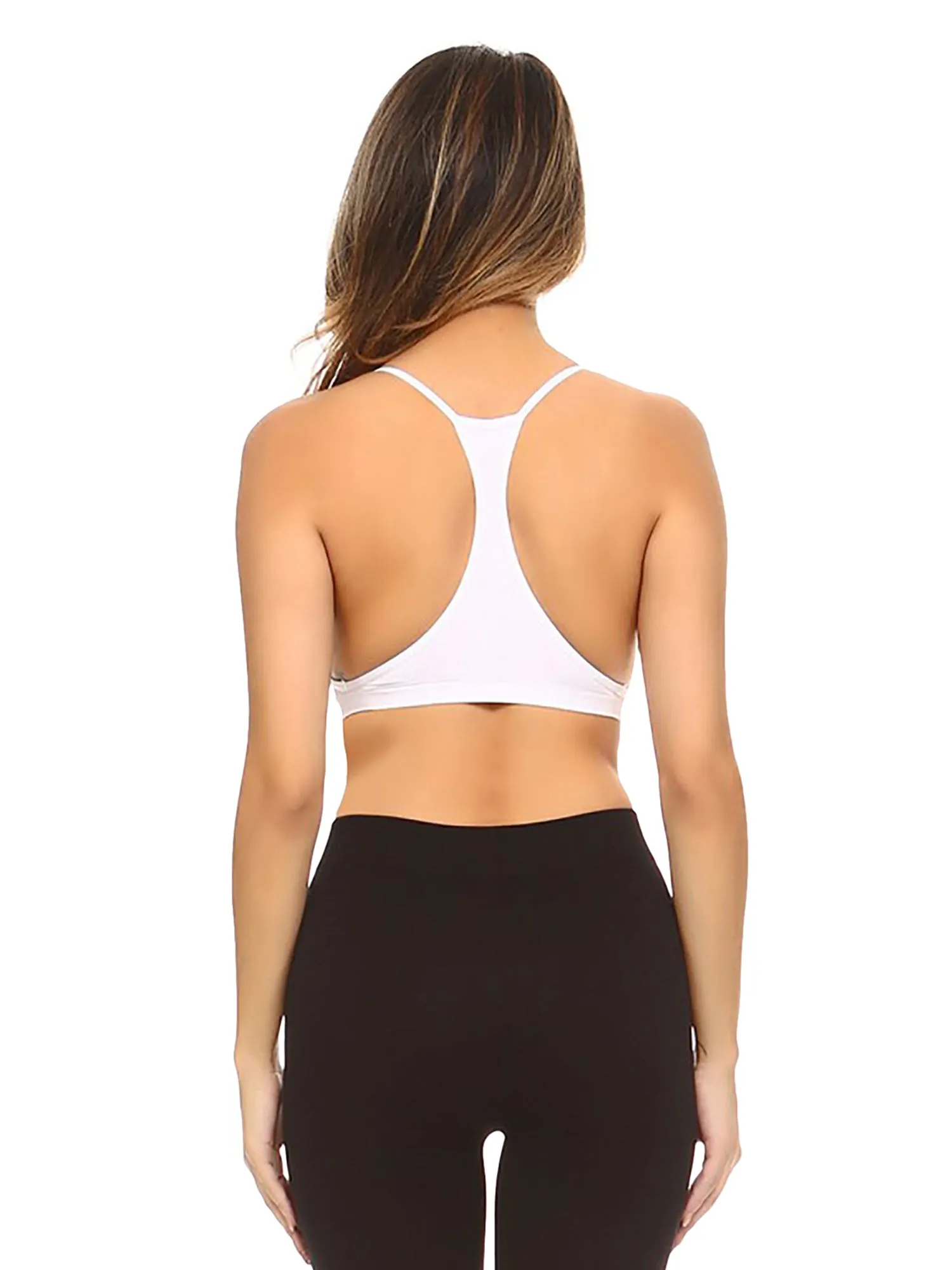 Crisscross Ribbed Knit Racerback Bralette