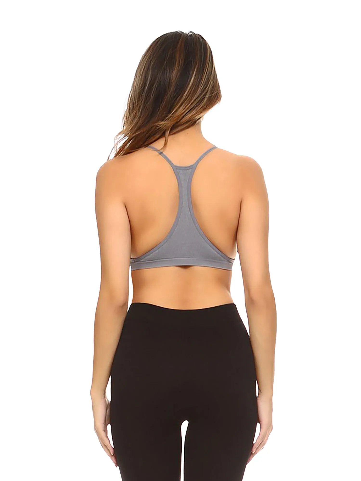 Crisscross Ribbed Knit Racerback Bralette