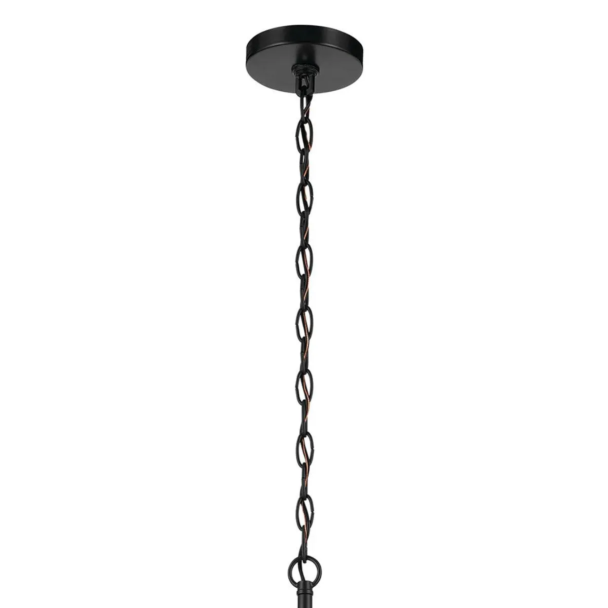 Crosby 32" 6-Light Chandelier 1-Tier with Clear Glass, Black Finish