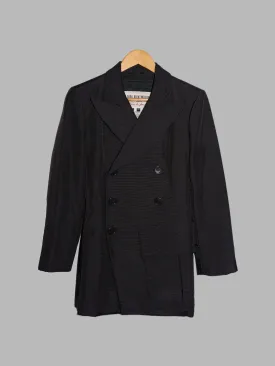 Dirk Bikkembergs 1990s black ballistic nylon double breasted cargo pocket blazer