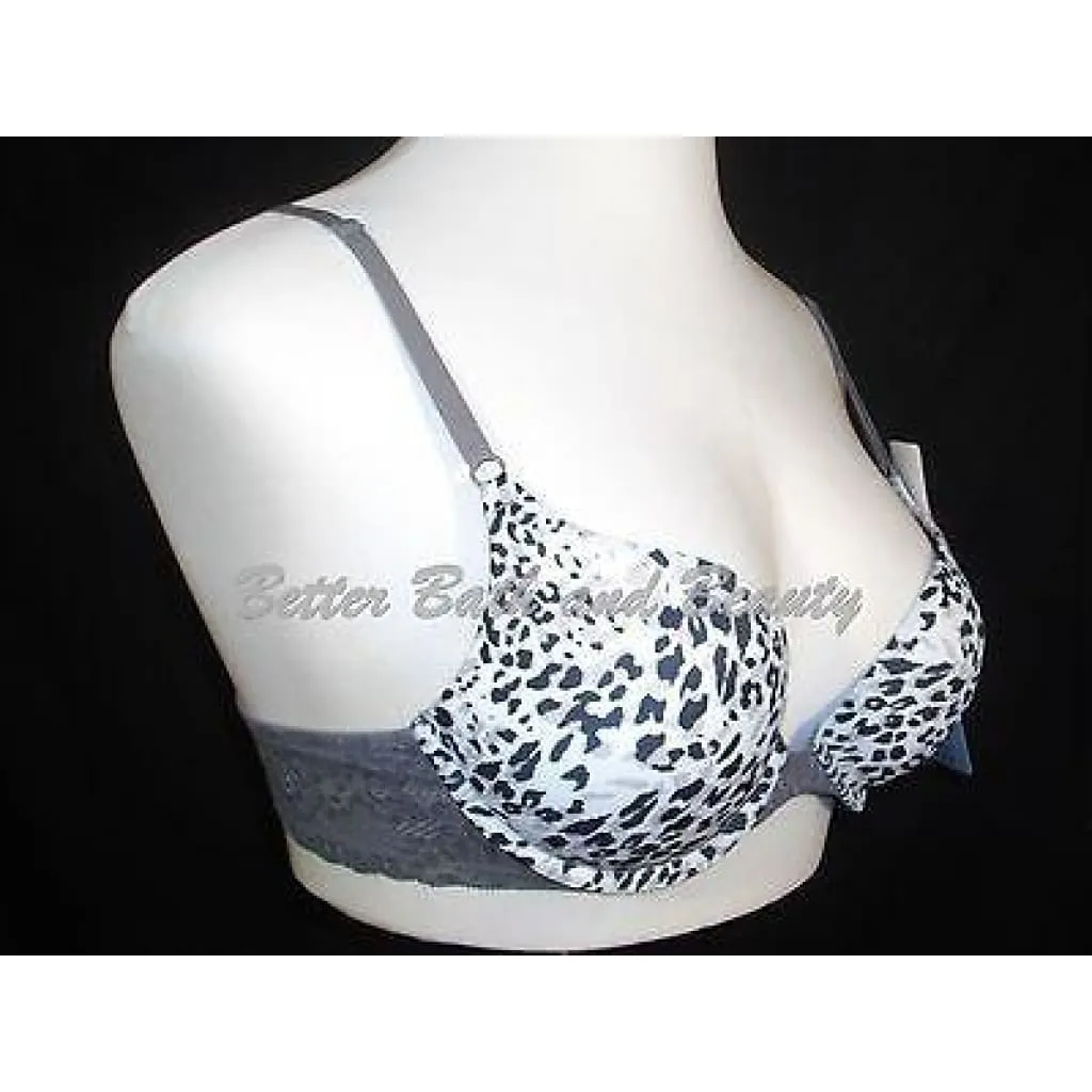 DISCONTINUED Maidenform 7180 One Fabulous Fit Embellished Push Up UW Bra 34A Animal Print NWT