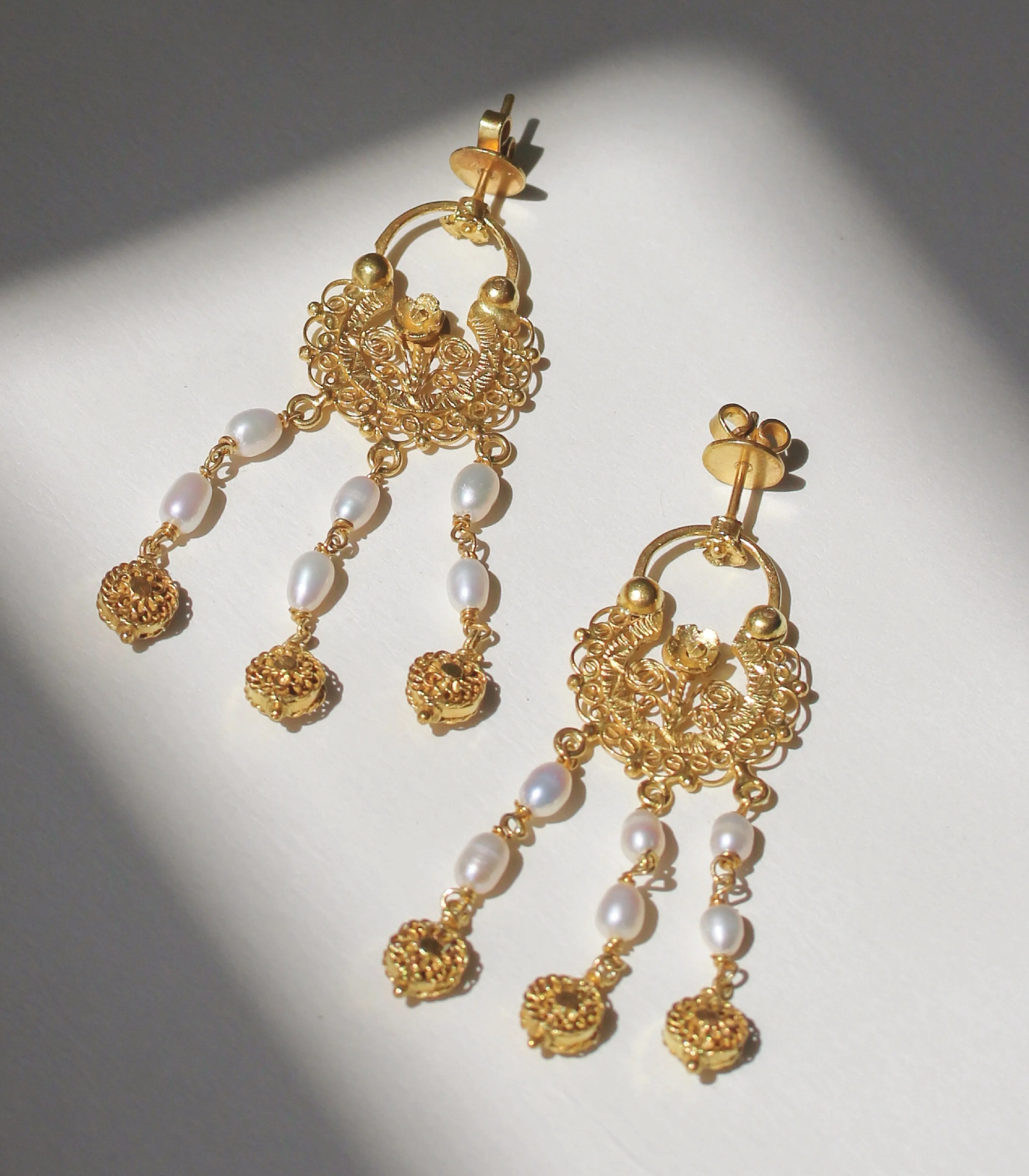 Dominique 3-Way Pearl Creolla Earrings