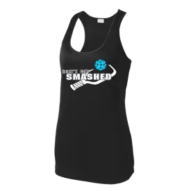 Don't Get Smashed (Colors Cyan Orange Pink) Customizable | Women’s Racerback Tank | 100% Polyester
