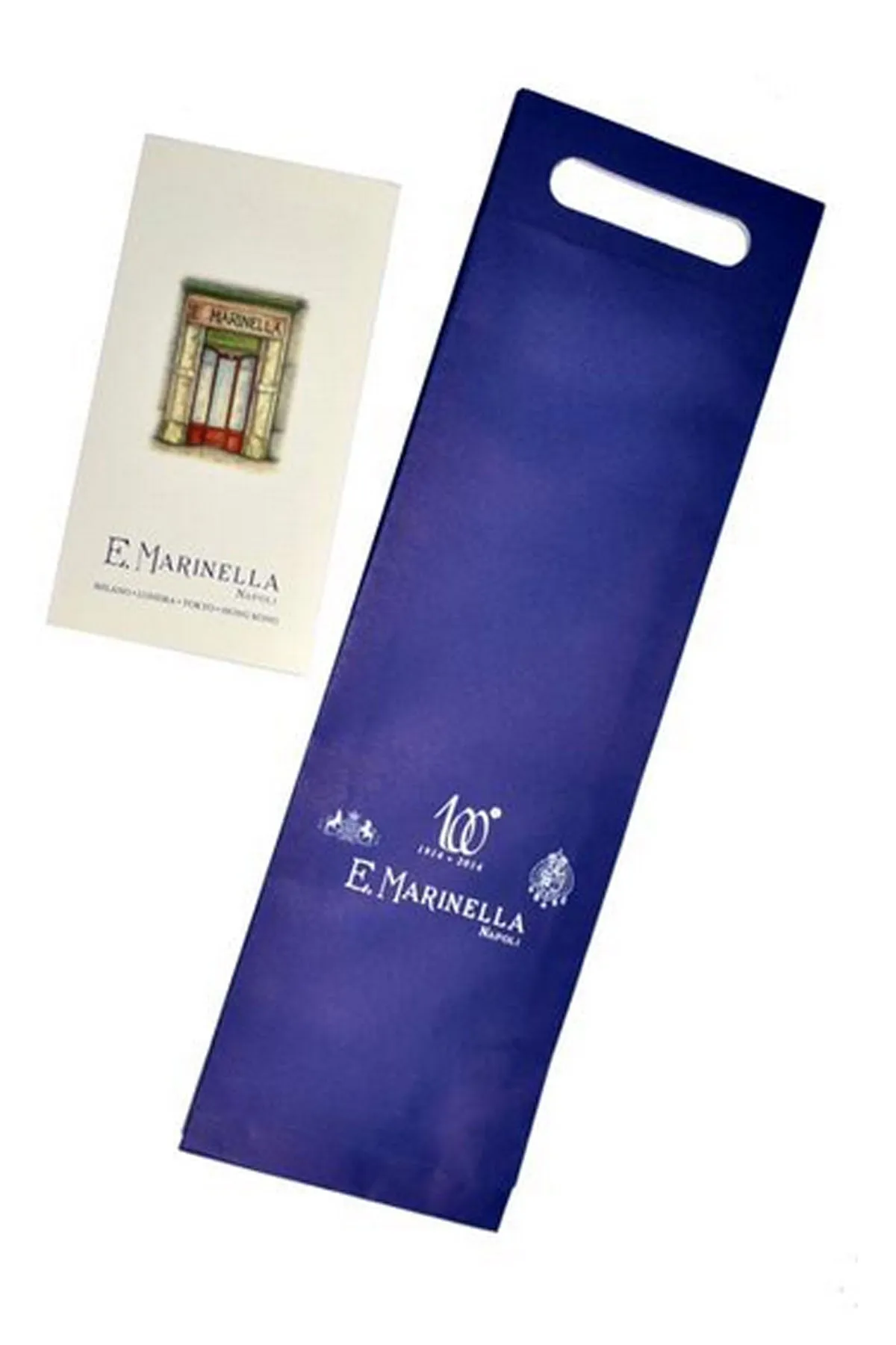 E. Marinella Silk Tie Brown Navy Green Geometric - Narrow Necktie FINAL SALE