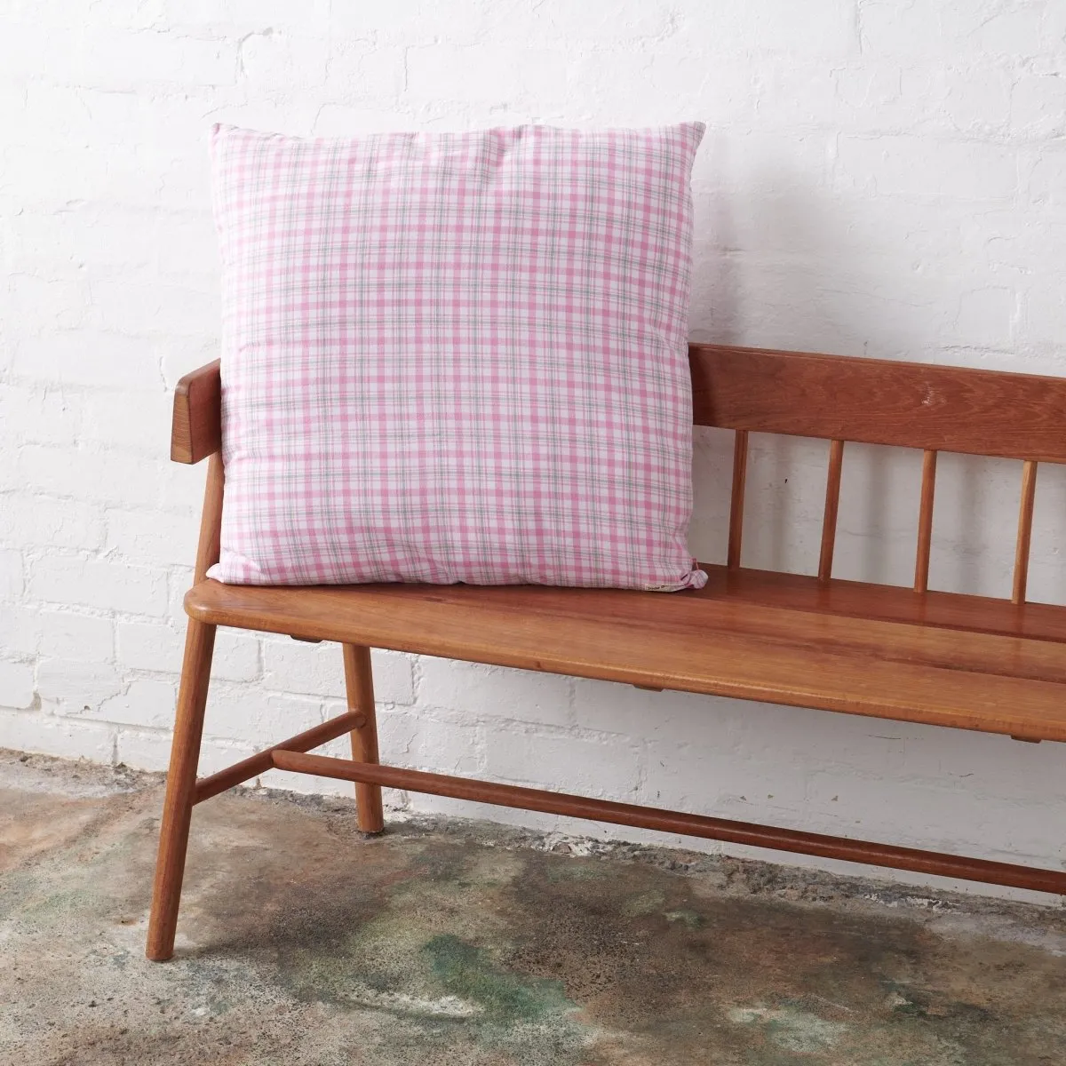 European Pillowcase | Pink Tartan