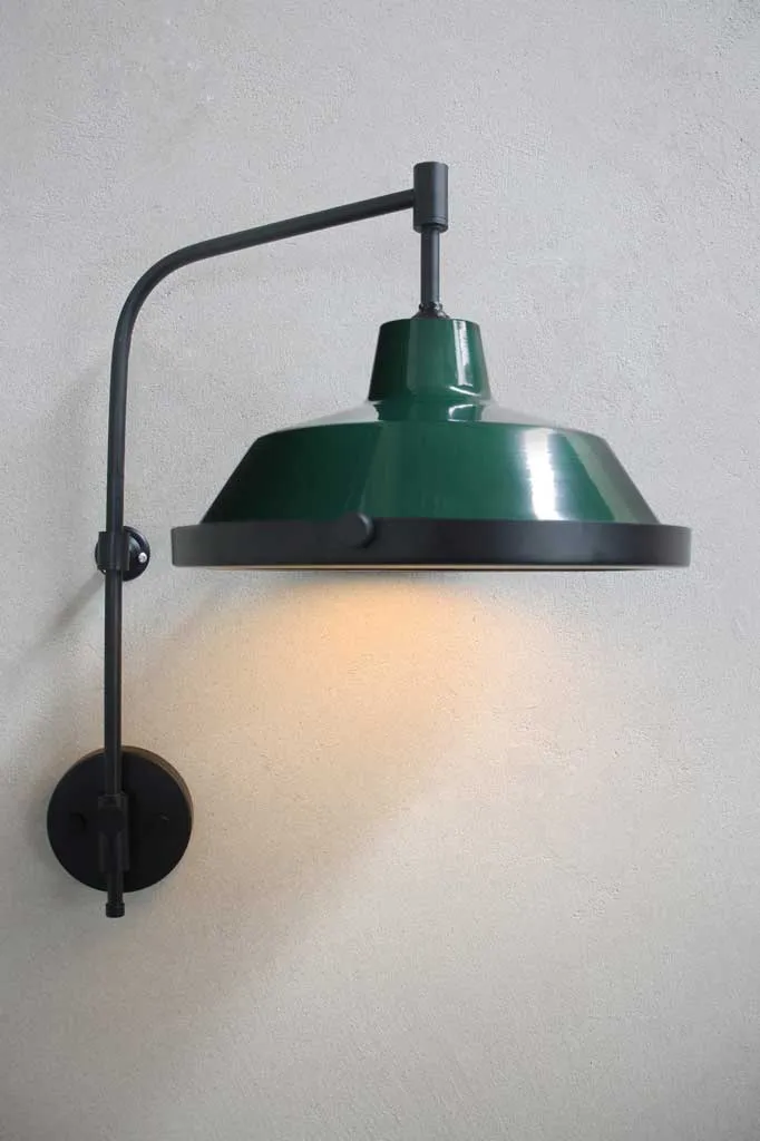 Factory Wing Arm Lamp with Wall Plug