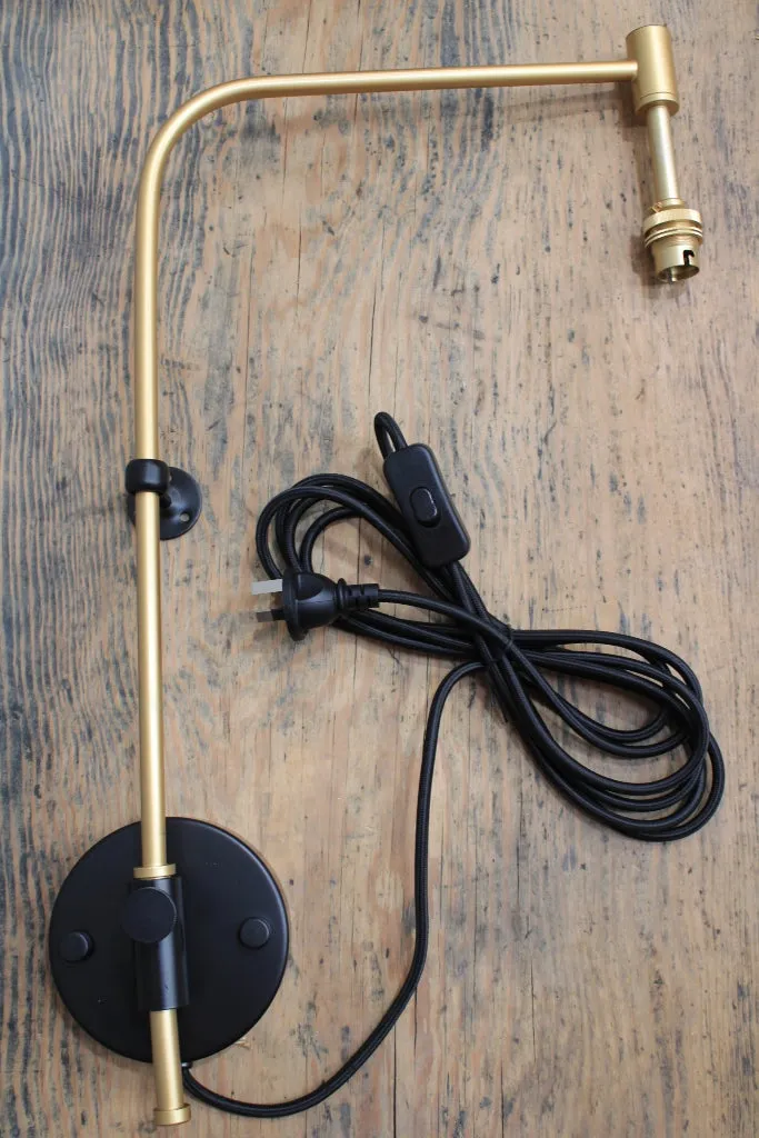 Factory Wing Arm Lamp with Wall Plug
