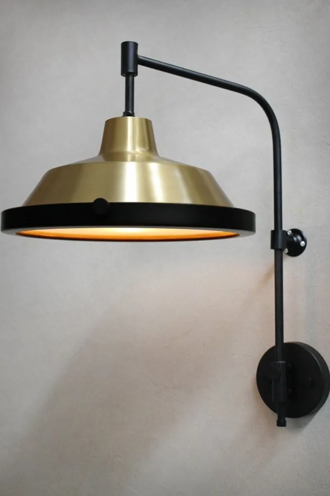 Factory Wing Arm Lamp with Wall Plug