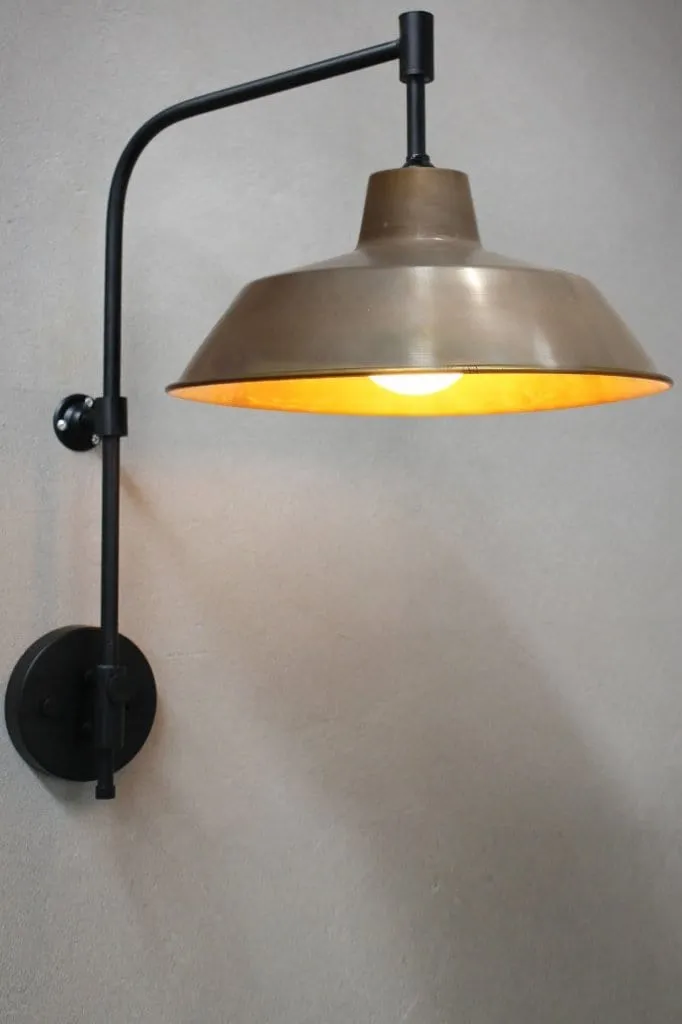 Factory Wing Arm Lamp with Wall Plug