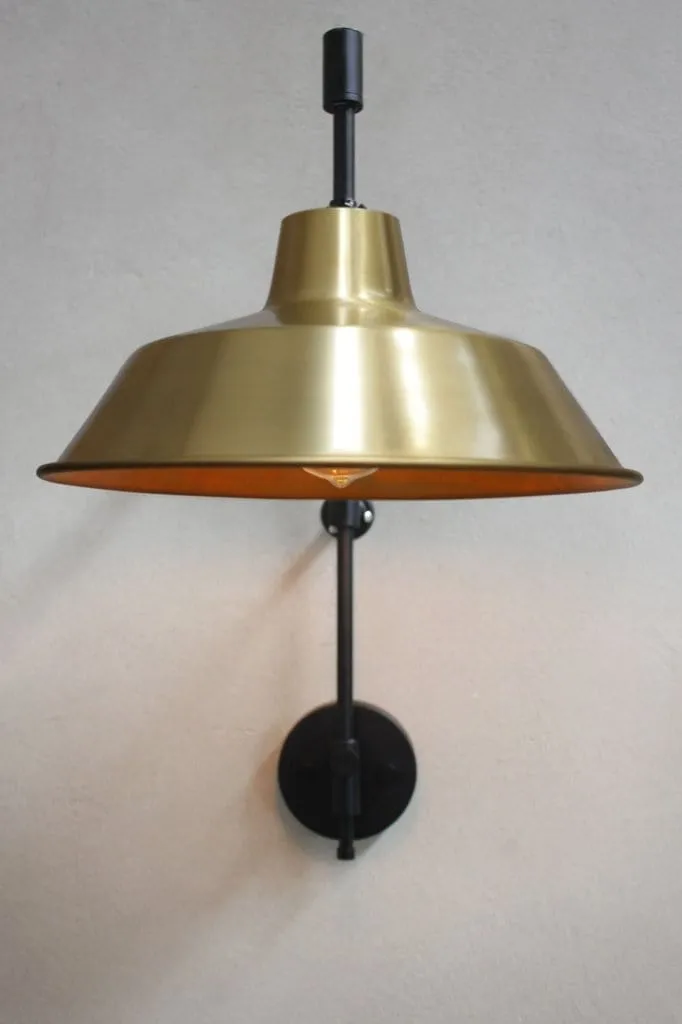 Factory Wing Arm Lamp with Wall Plug