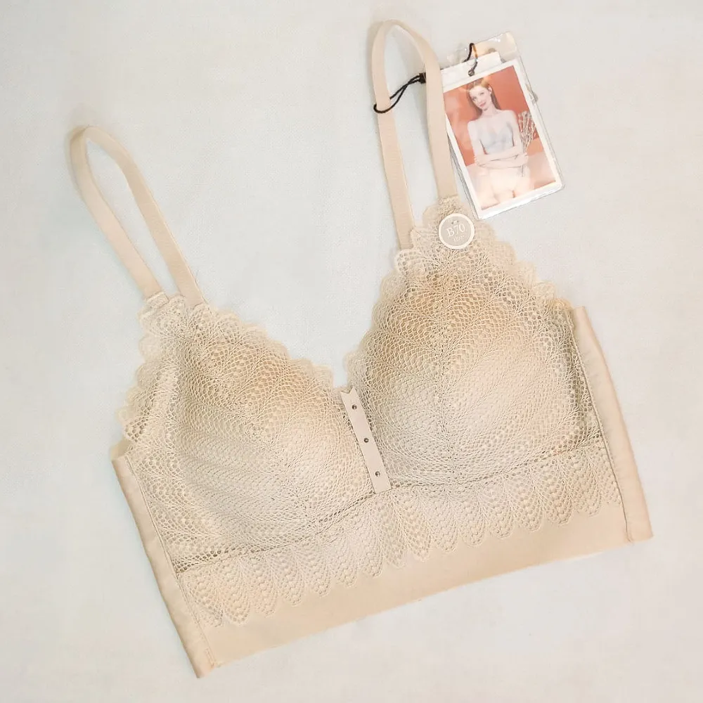 Floral Lace Design Pull Over Lightly Bra