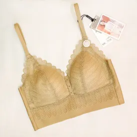 Floral Lace Design Pull Over Lightly Bra