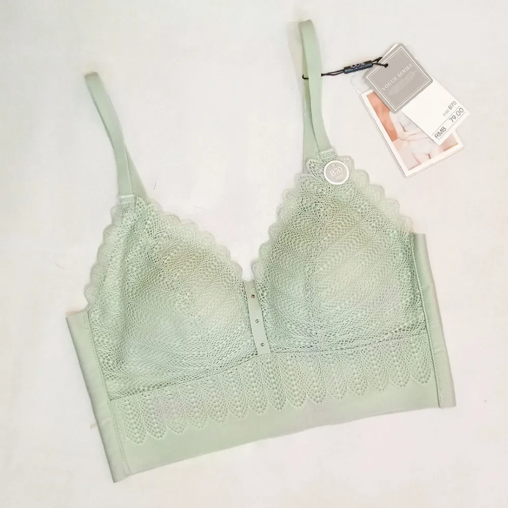 Floral Lace Design Pull Over Lightly Bra