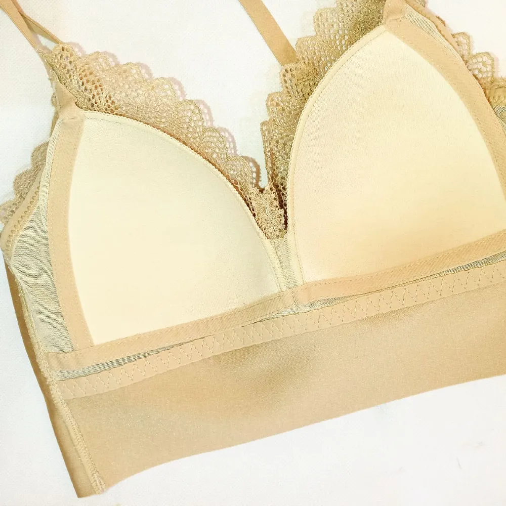 Floral Lace Design Pull Over Lightly Bra