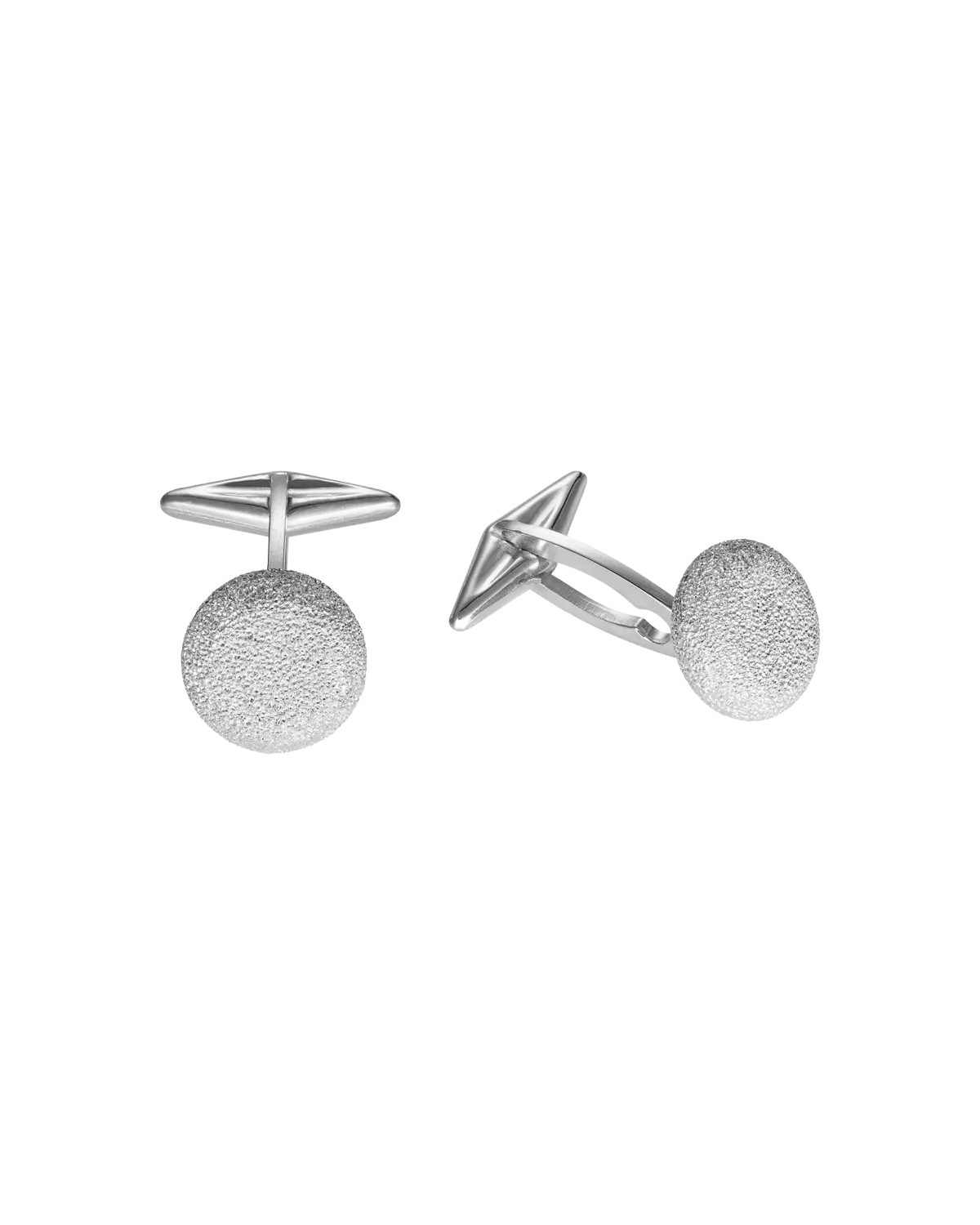 Florentine Finish Small Button Cufflinks
