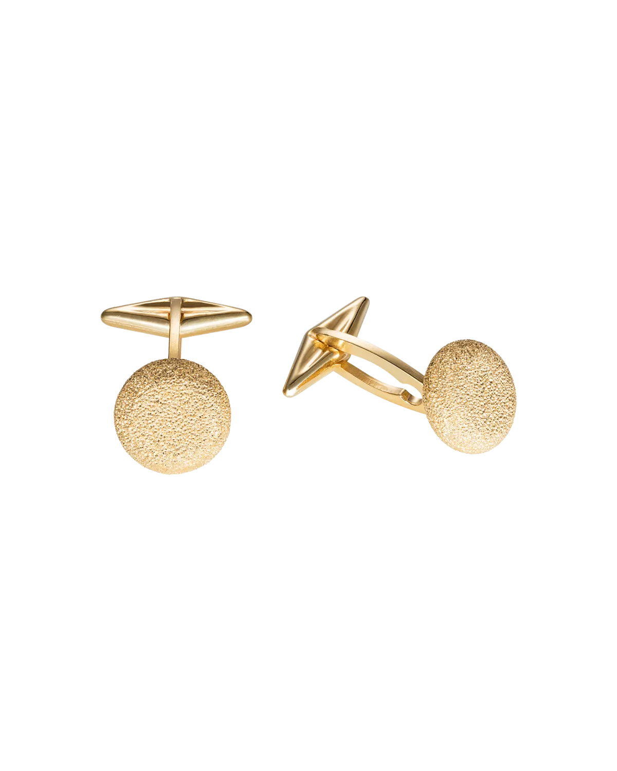 Florentine Finish Small Button Cufflinks