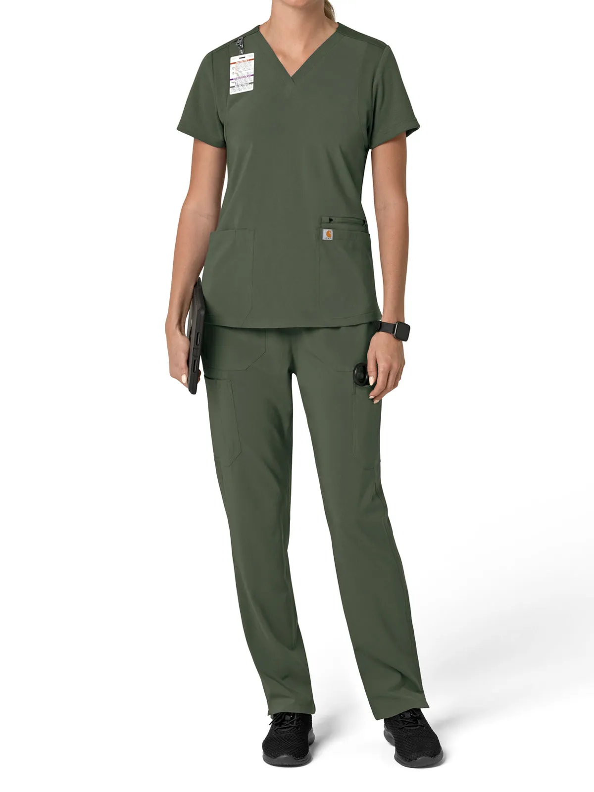 Force Cross-Flex - Women's Flex Panel V-Neck Scrub Top