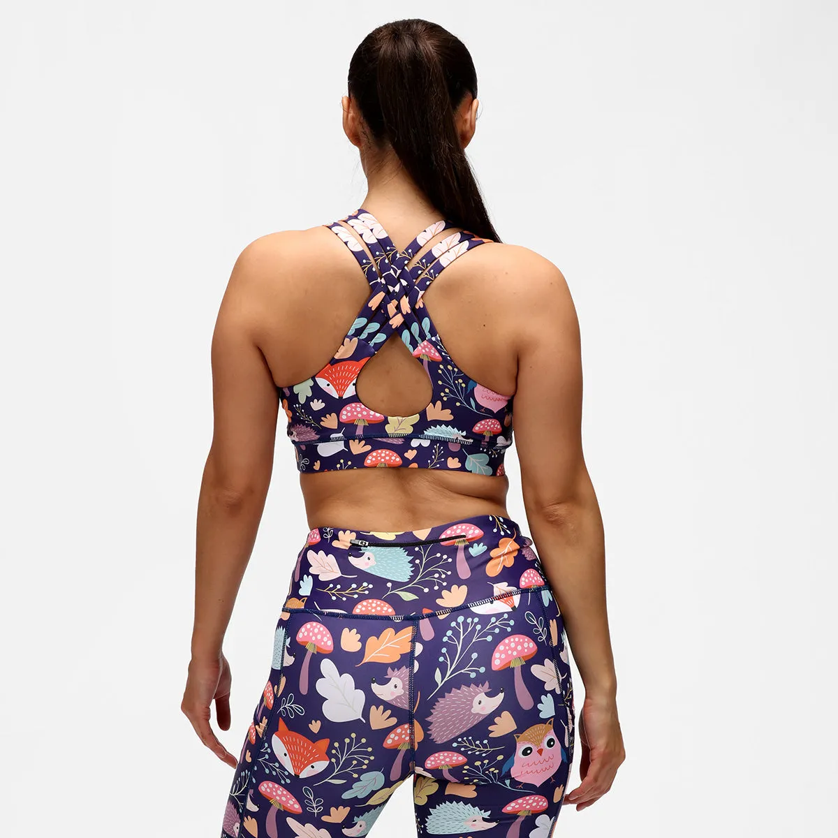 Forest Friends Cross Back Bra