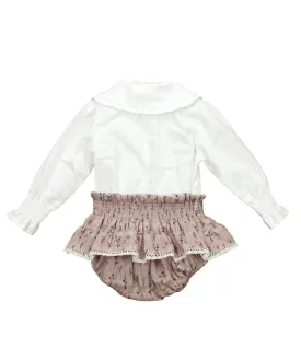 Frilly Set - Pink & White