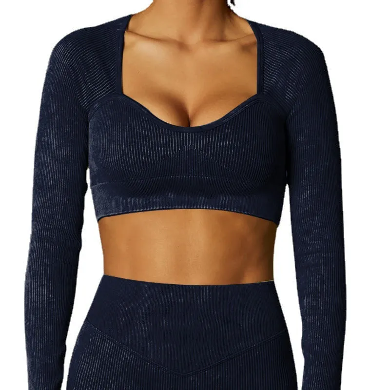 Frosted Bra and Hip-Lifting Yoga Suit