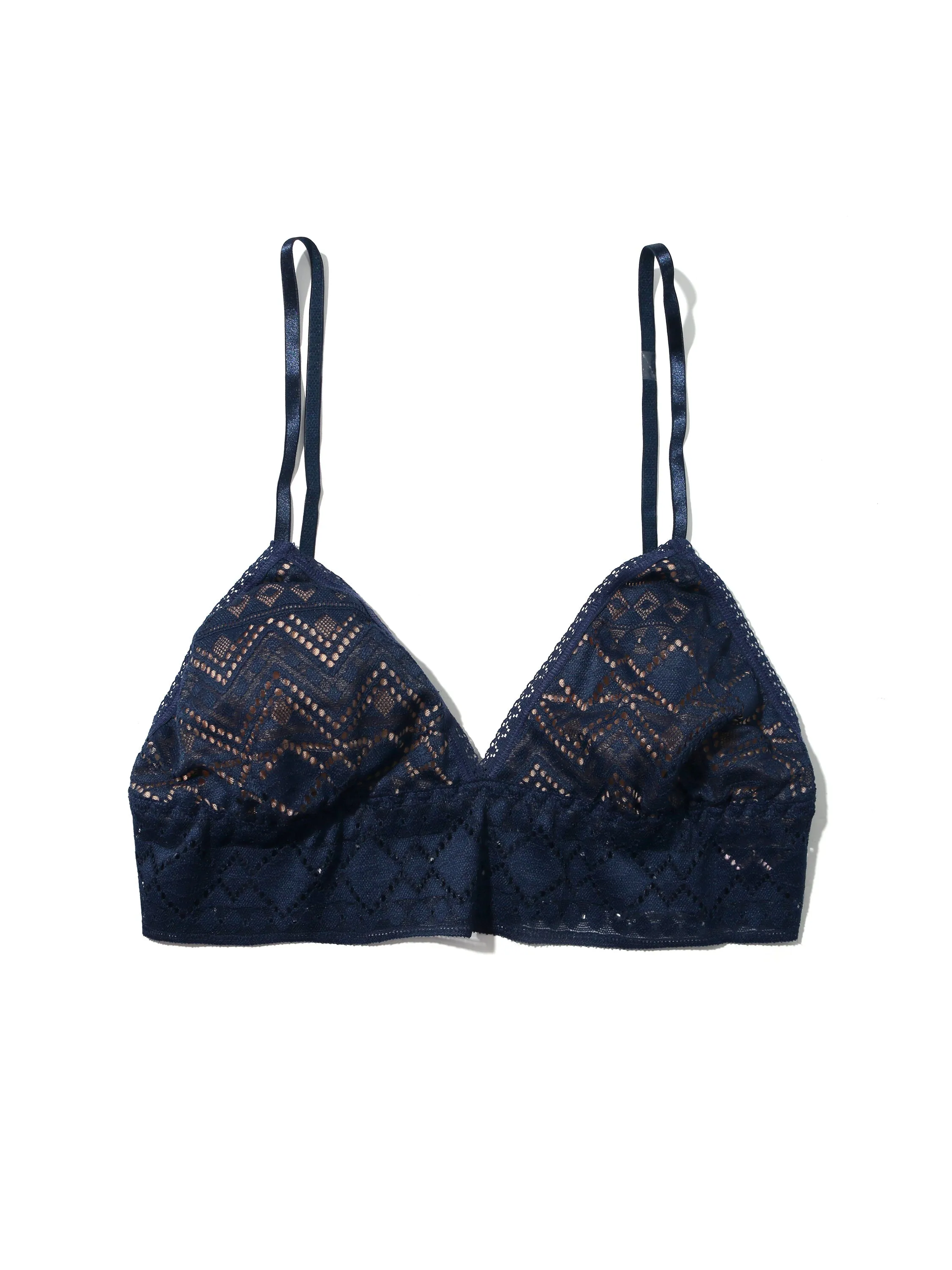 Gem Lace Padded Triangle Bralette Hummingbird Blue Sale
