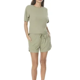 Gingerlilly Singrid Sage Waffle Short Set