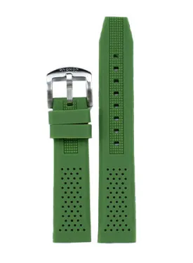Gnomon Perforated Rubber Strap Green