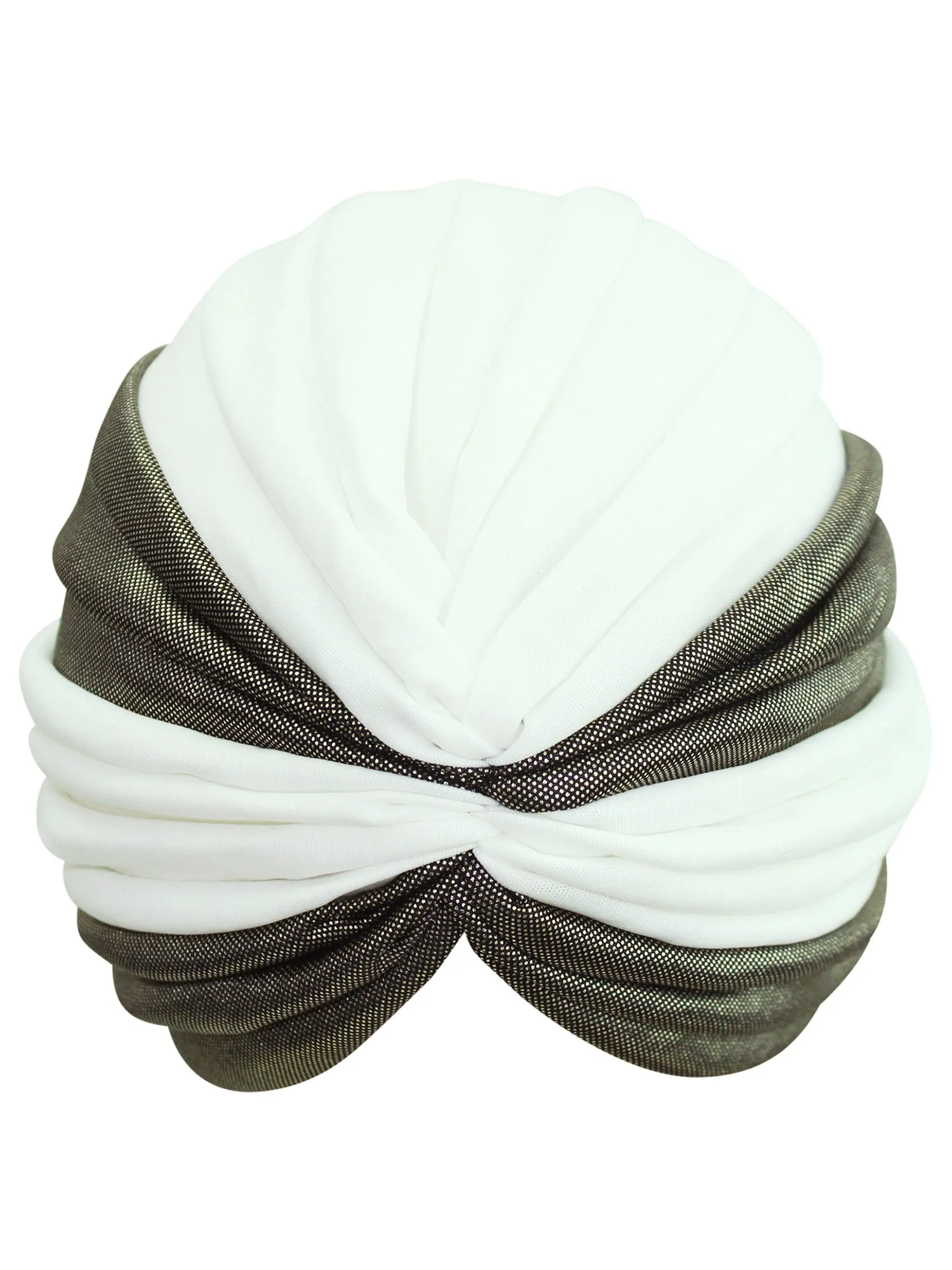 Gold Trim Fashion Turban Head Wrap For Women