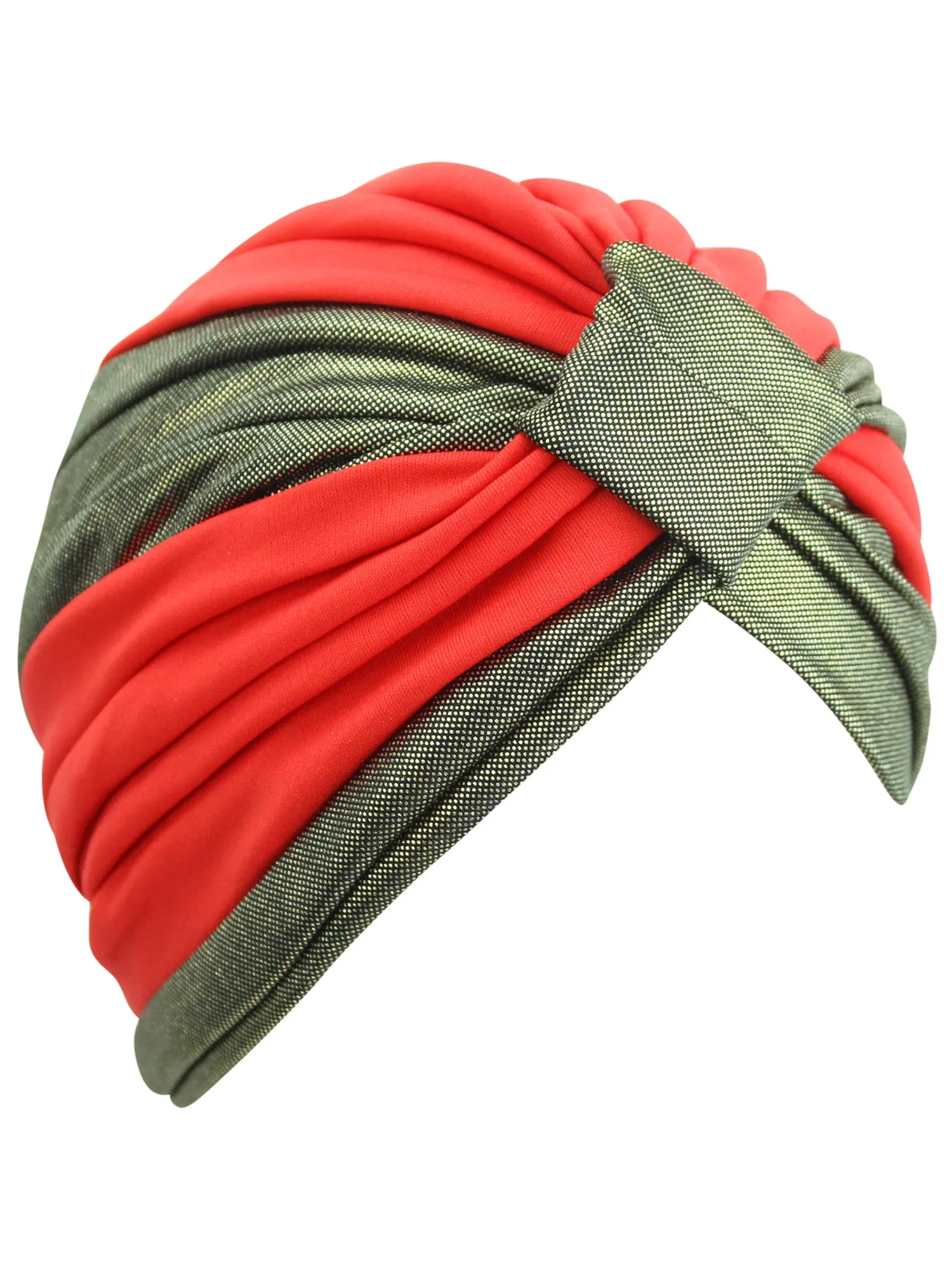 Gold Trim Fashion Turban Head Wrap For Women