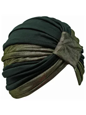 Gold Trim Fashion Turban Head Wrap For Women