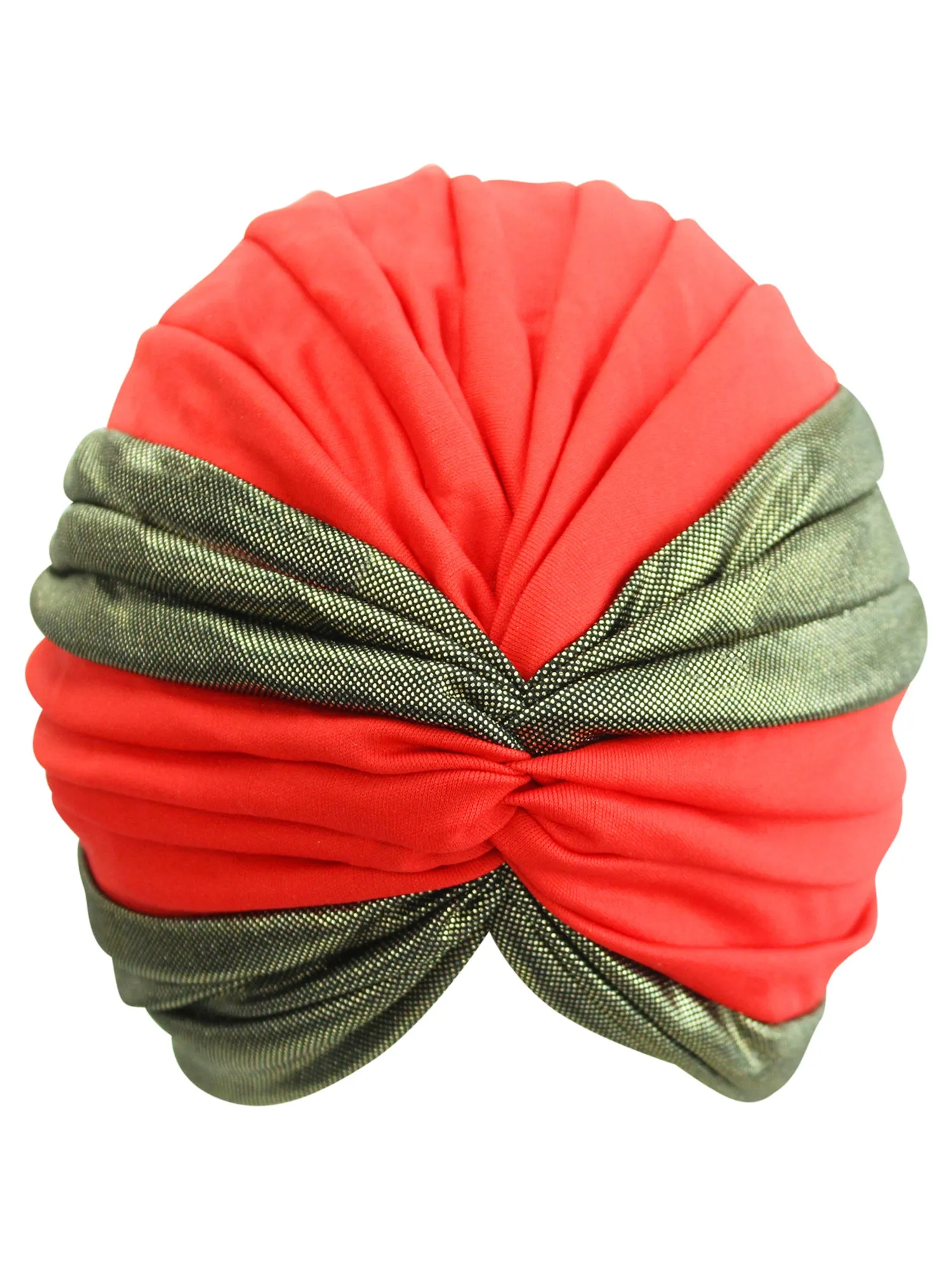 Gold Trim Fashion Turban Head Wrap For Women
