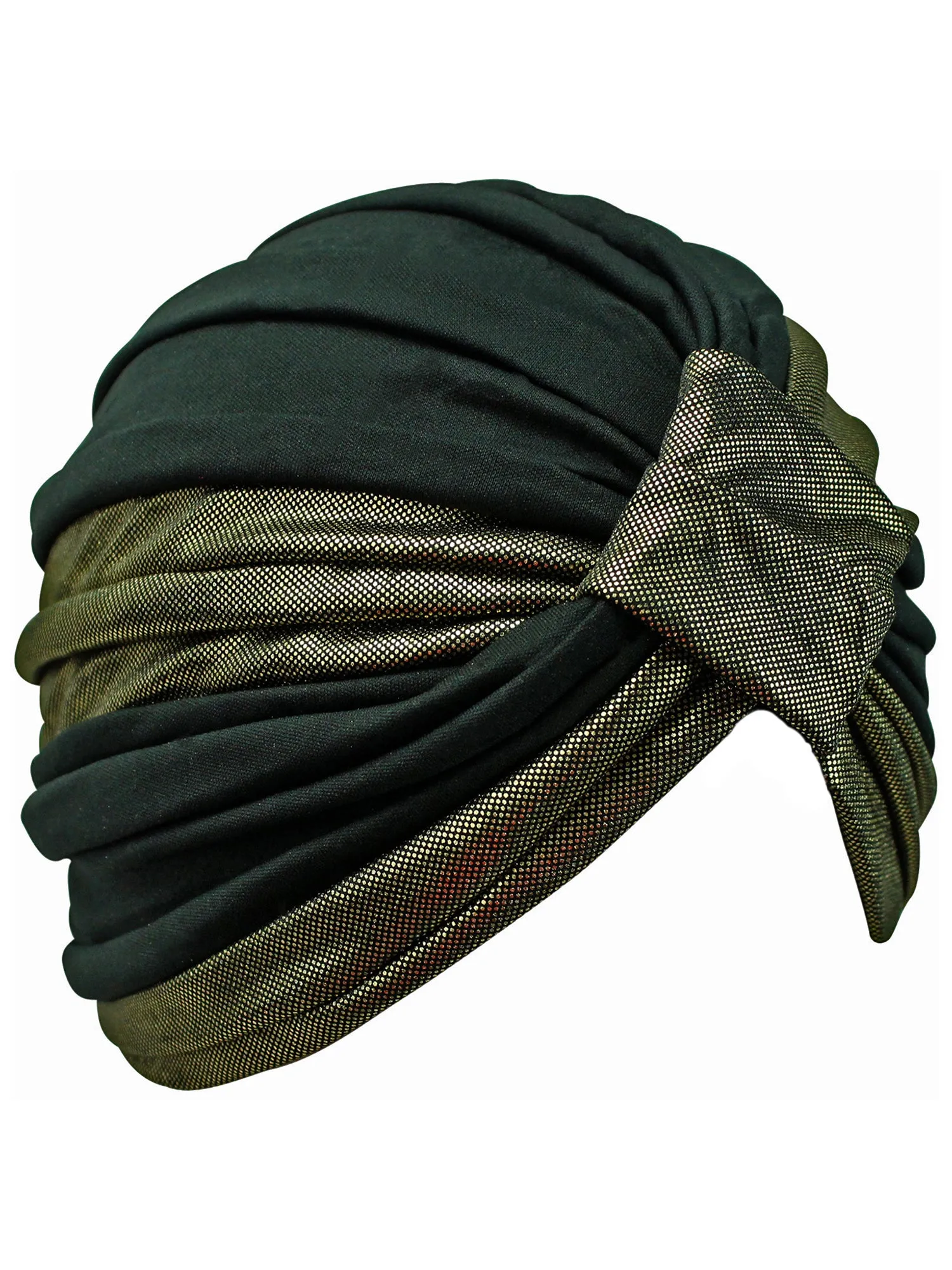 Gold Trim Fashion Turban Head Wrap For Women