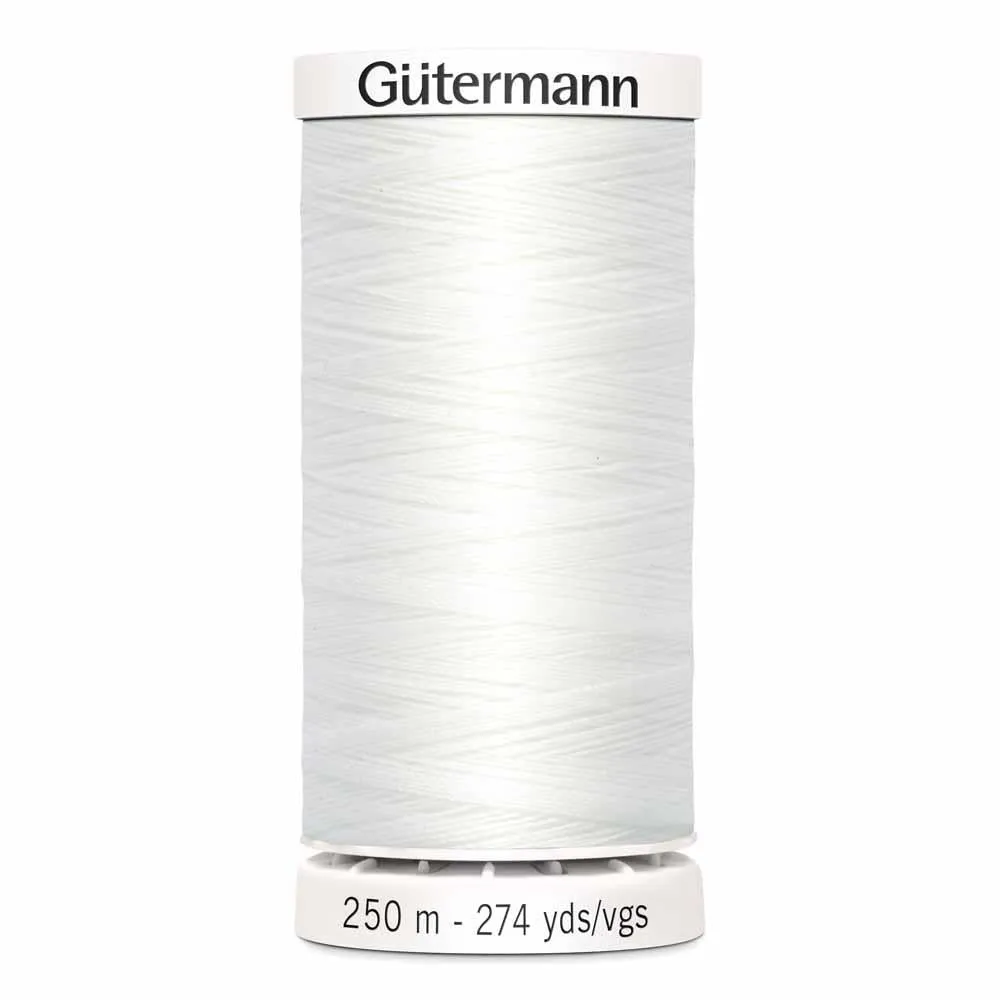Gutermann Polyester Thread 250m #20 White