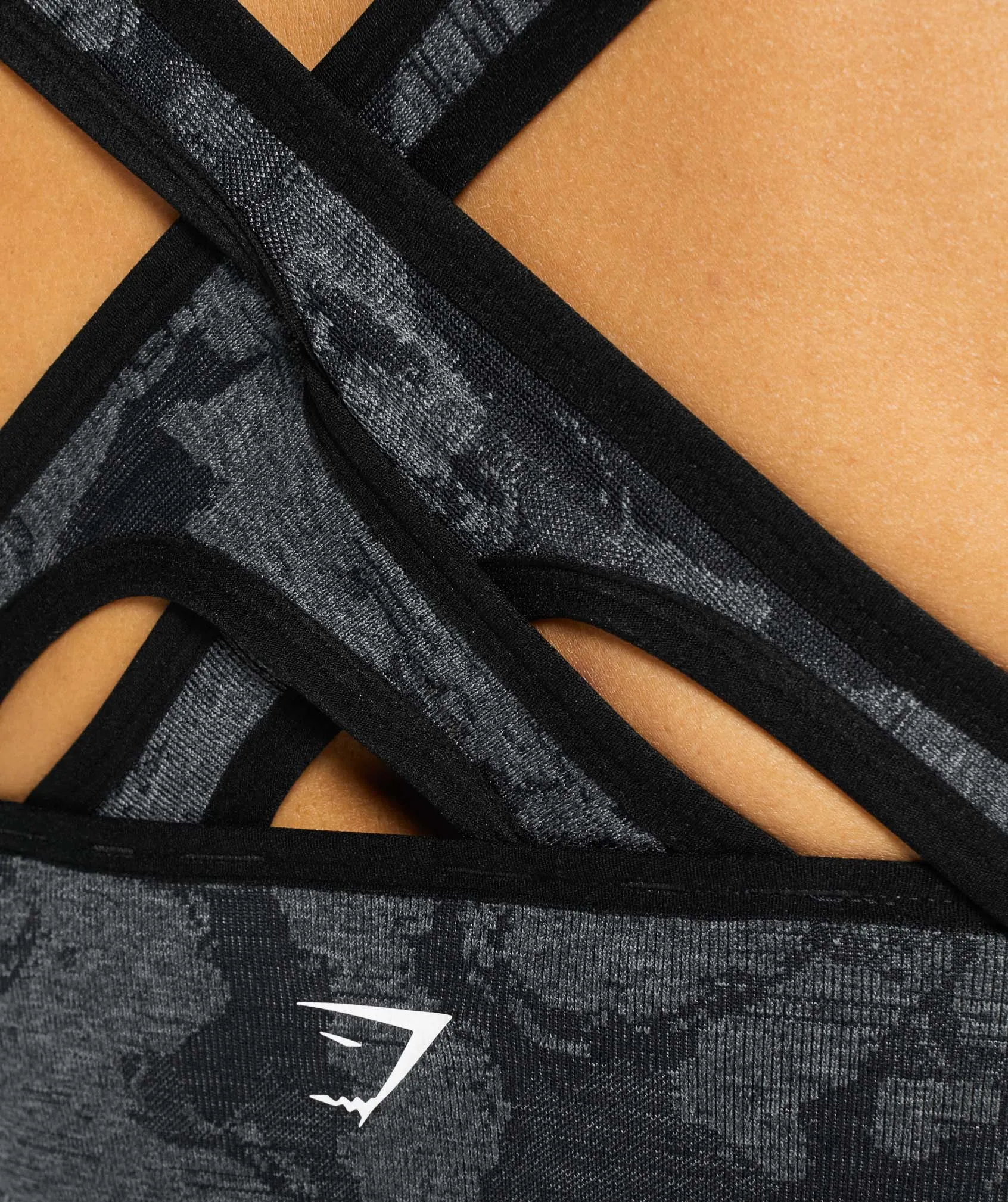 Gymshark Adapt Camo Seamless Sports Bra - Black
