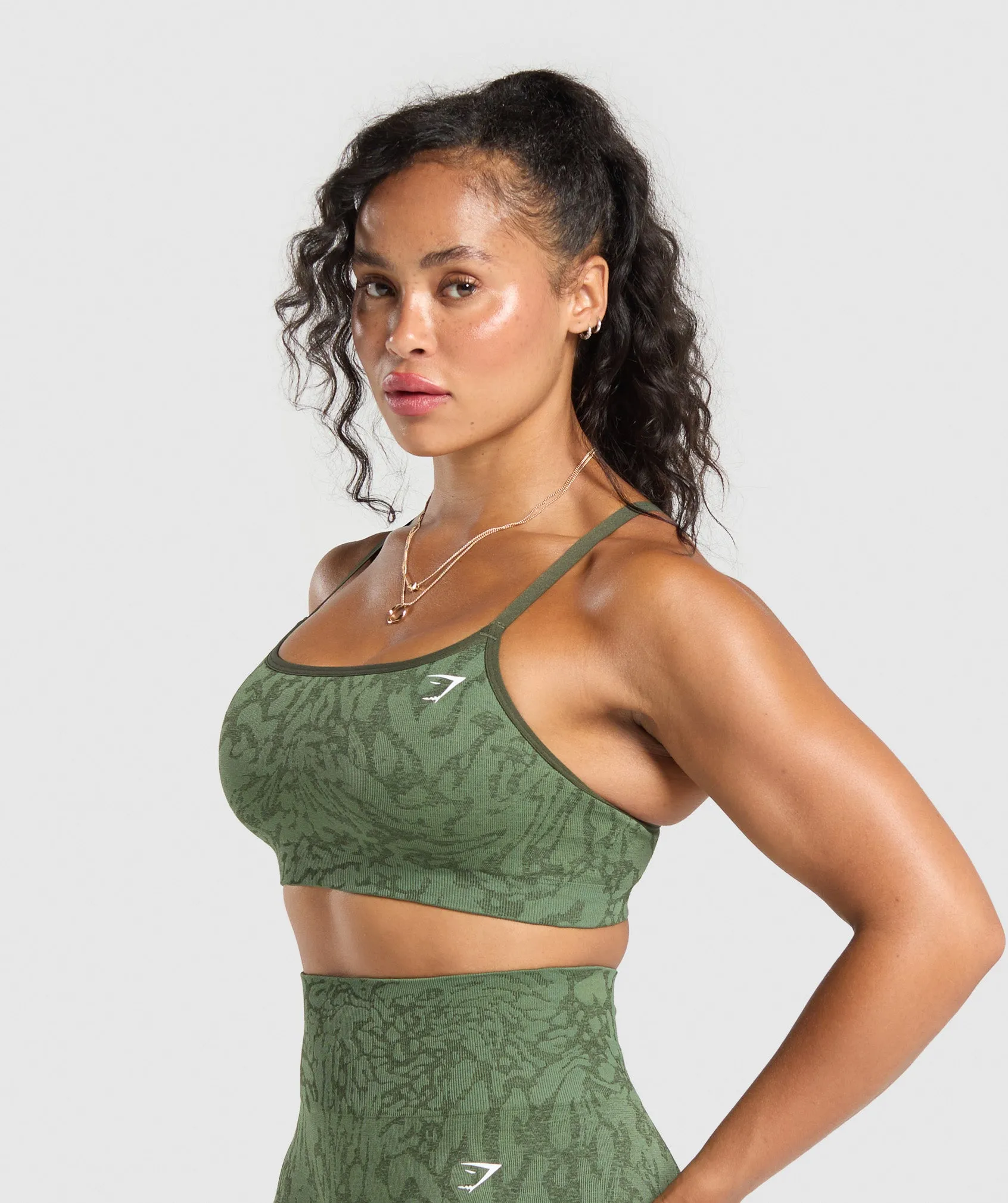 Gymshark Adapt x Whitney Sports Bra - Force Green/Winter Olive