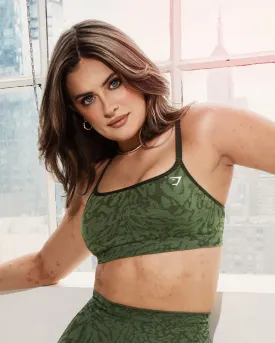 Gymshark Adapt x Whitney Sports Bra - Force Green/Winter Olive