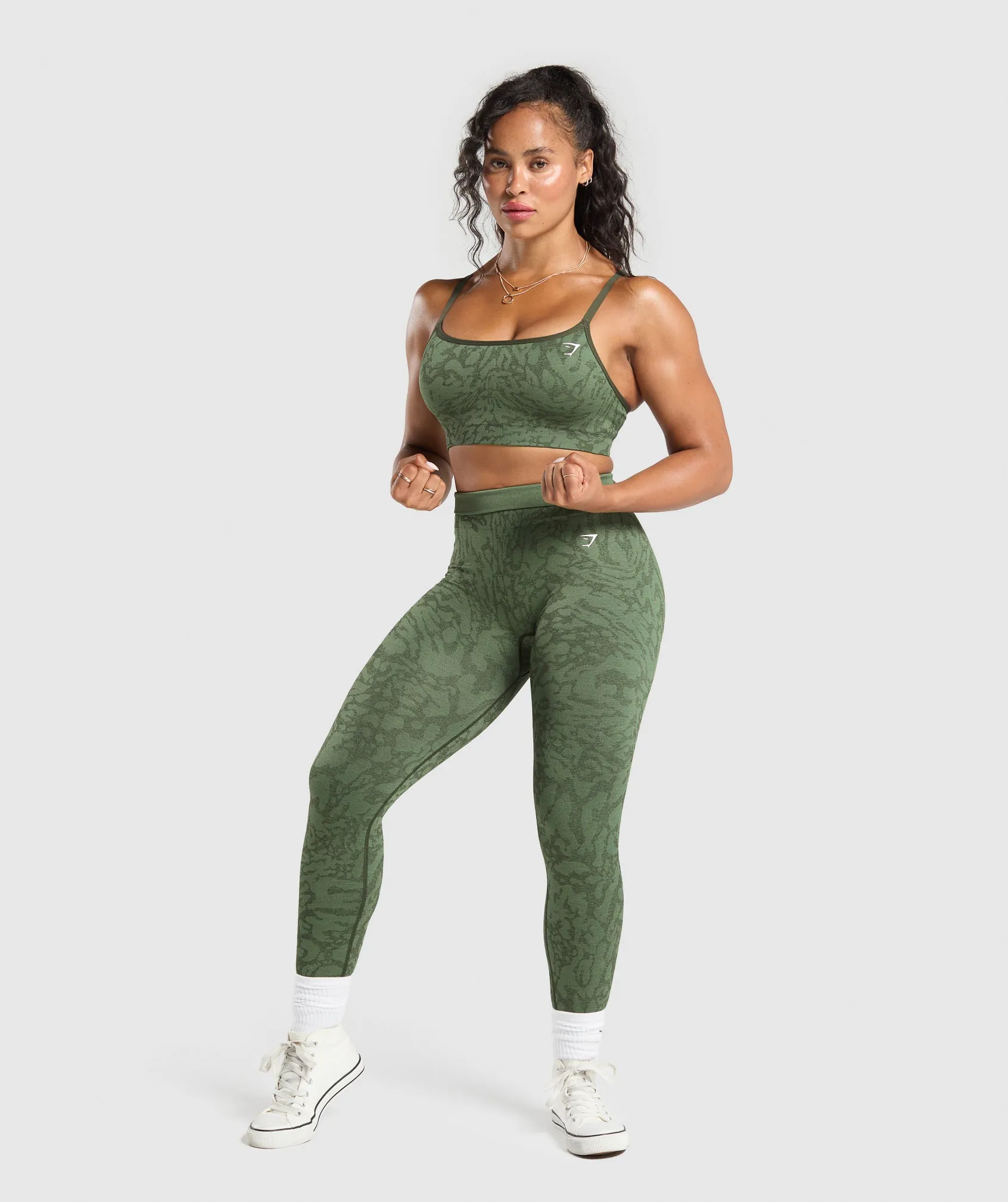 Gymshark Adapt x Whitney Sports Bra - Force Green/Winter Olive