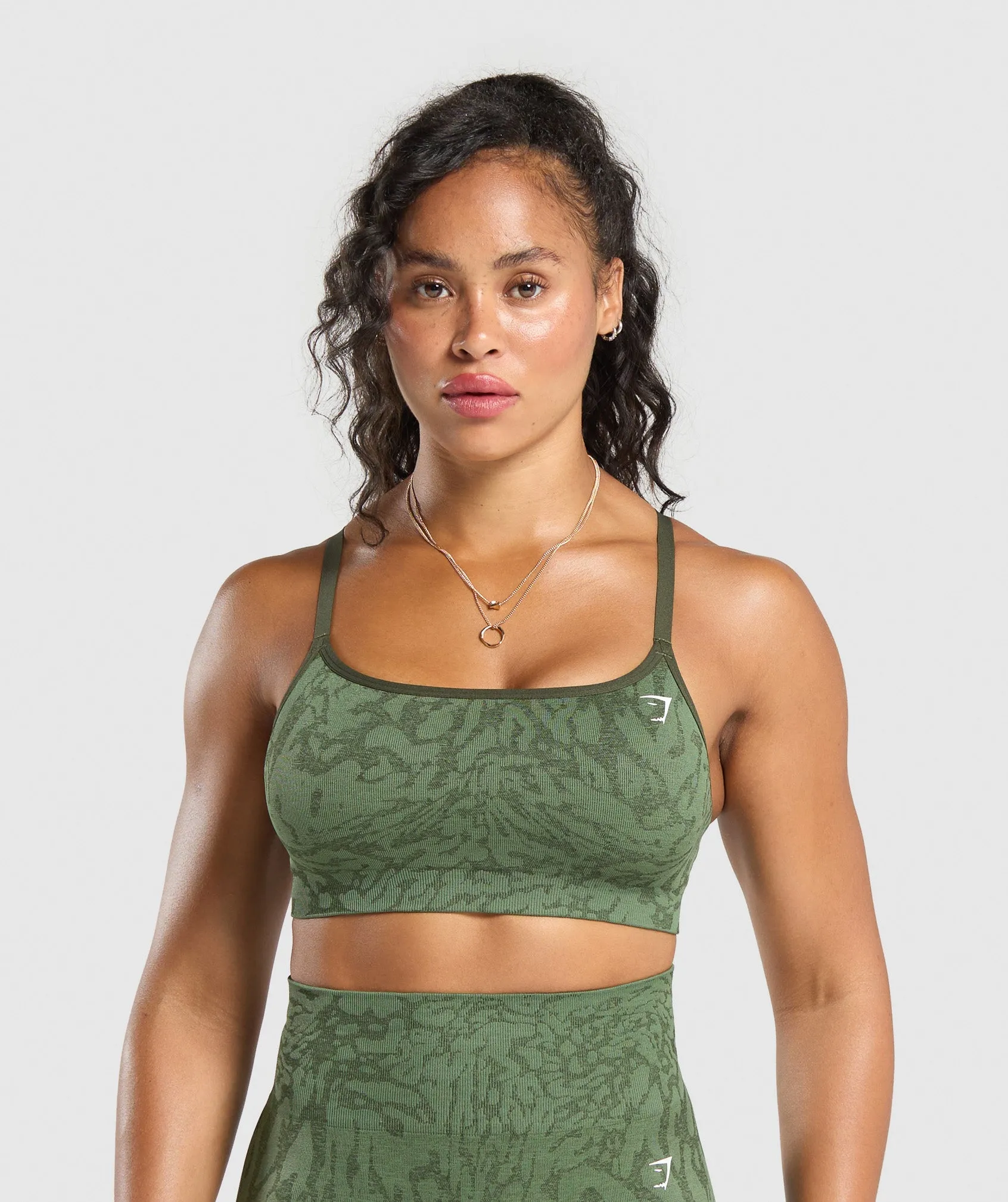 Gymshark Adapt x Whitney Sports Bra - Force Green/Winter Olive
