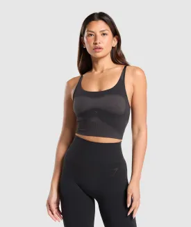 Gymshark Blur Seamless Cami - Black/Asphalt Grey
