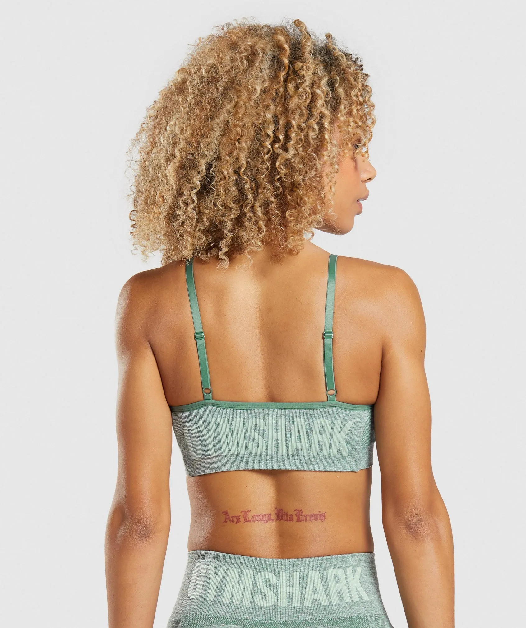 Gymshark Flex Strappy Sports Bra - Studio Green Marl