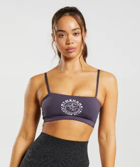 Gymshark Legacy Bandeau Bra - Rich Purple