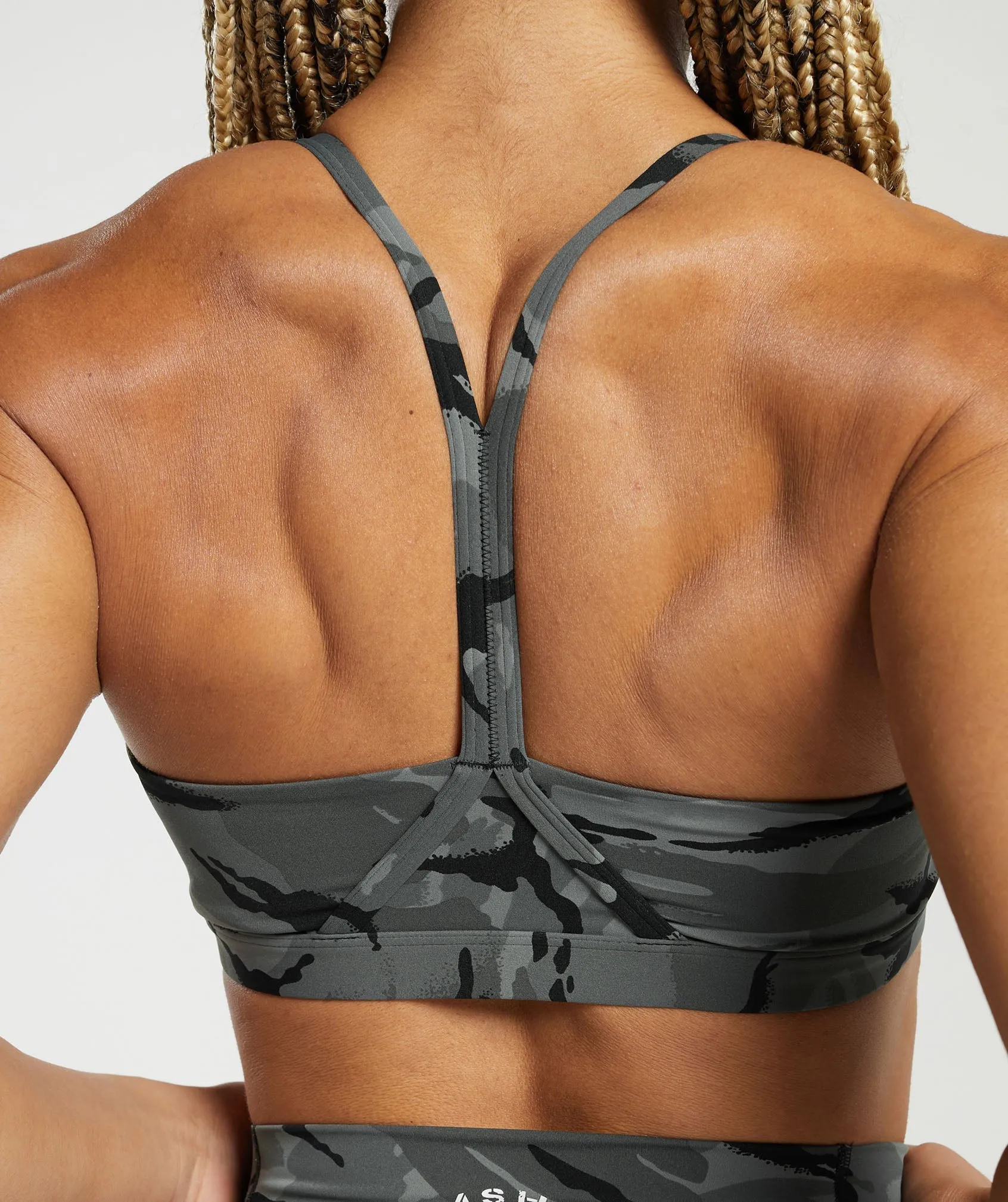Gymshark Legacy Printed Sports Bra - Pitch Grey