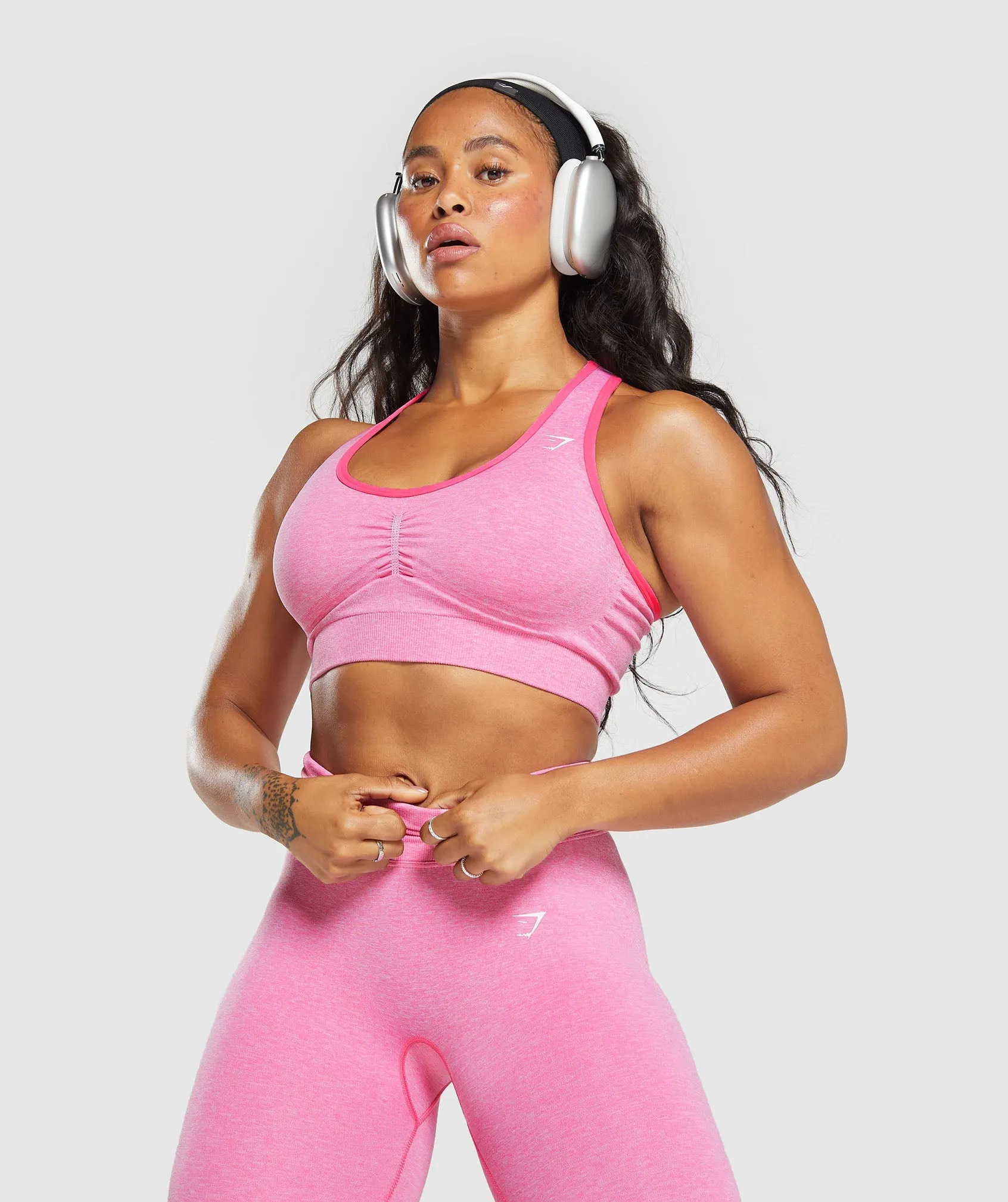 Gymshark Lift Contour Seamless Sports Bra - Pink