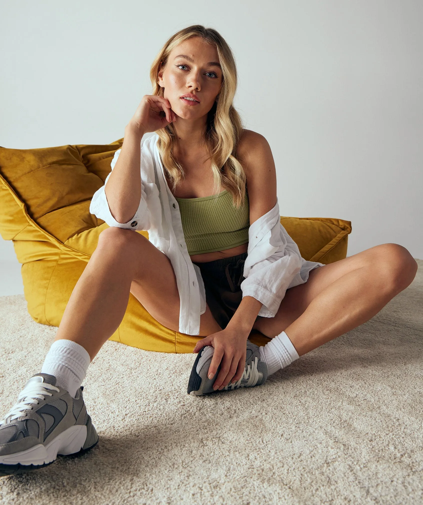 Gymshark Pause Seamless Bralette - Griffin Green
