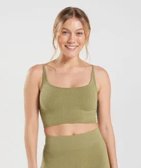 Gymshark Pause Seamless Bralette - Griffin Green