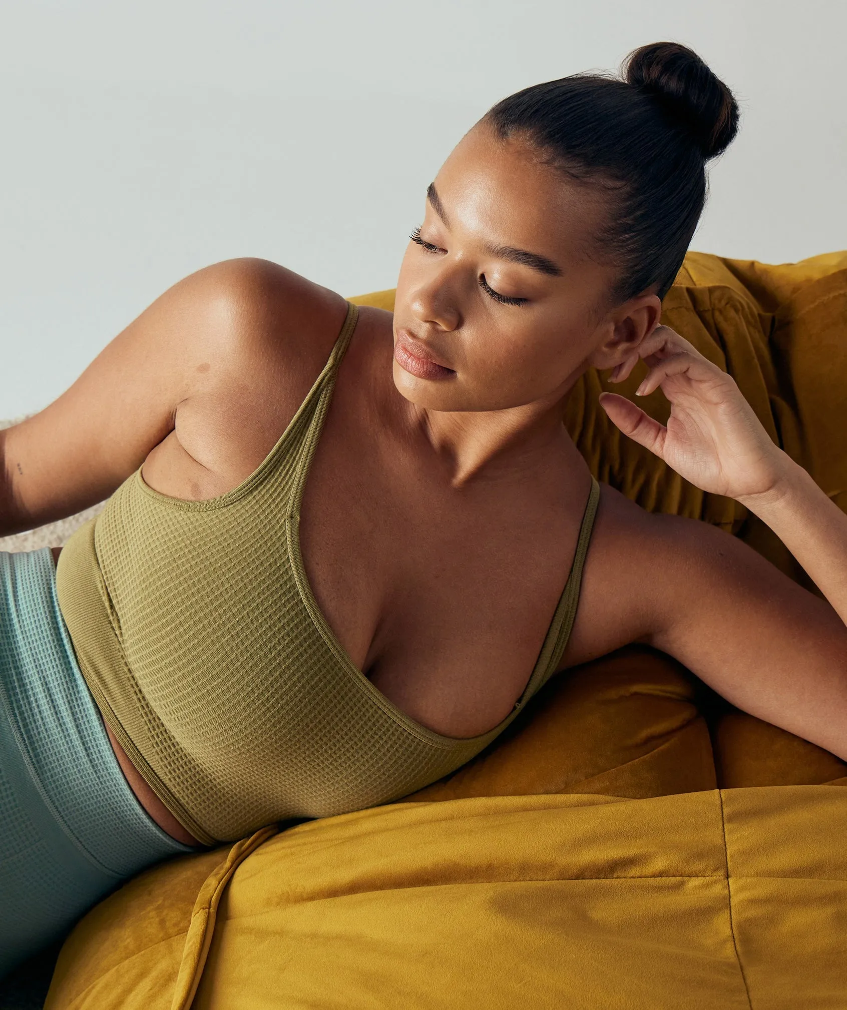 Gymshark Pause Seamless Bralette - Griffin Green