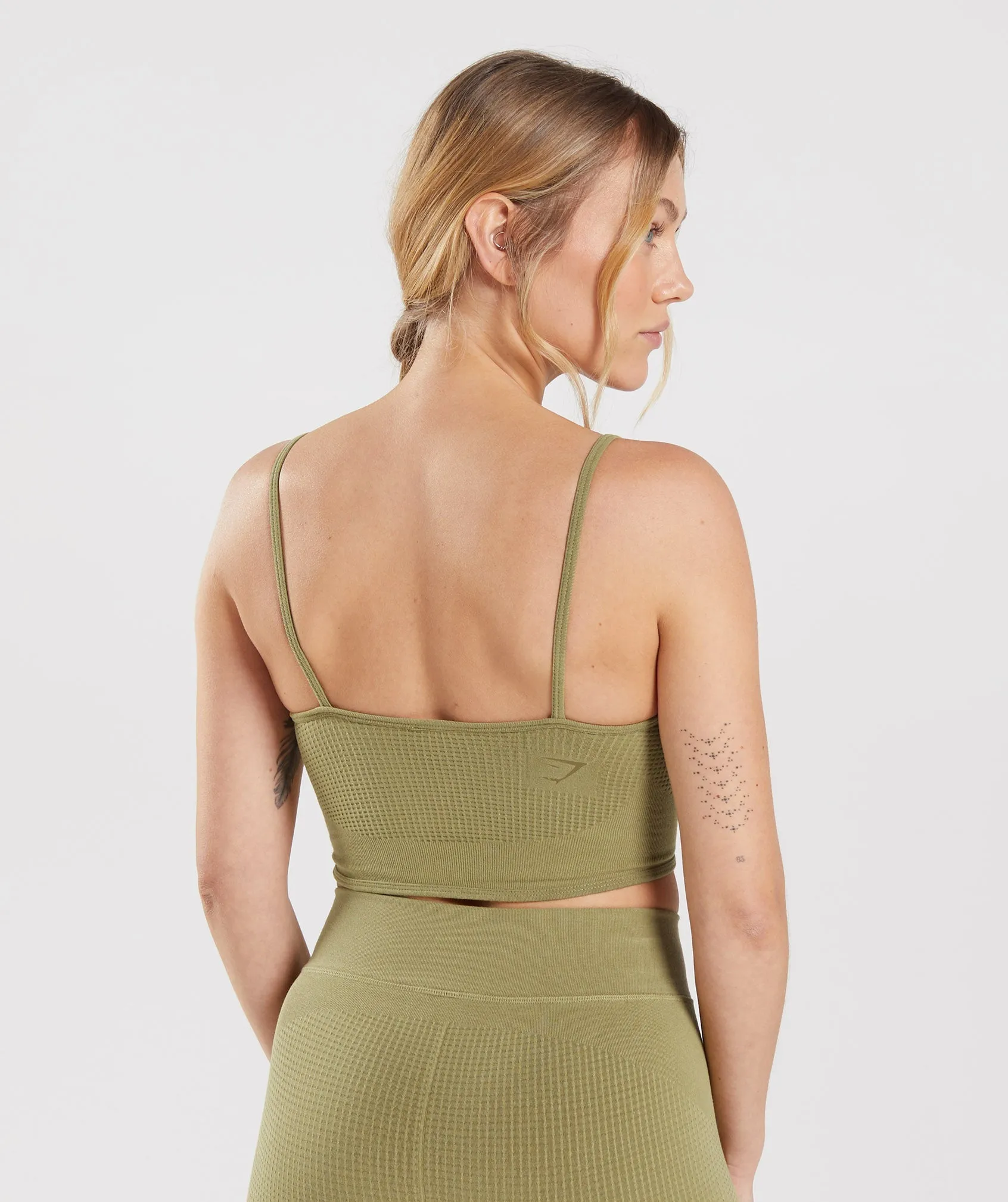Gymshark Pause Seamless Bralette - Griffin Green